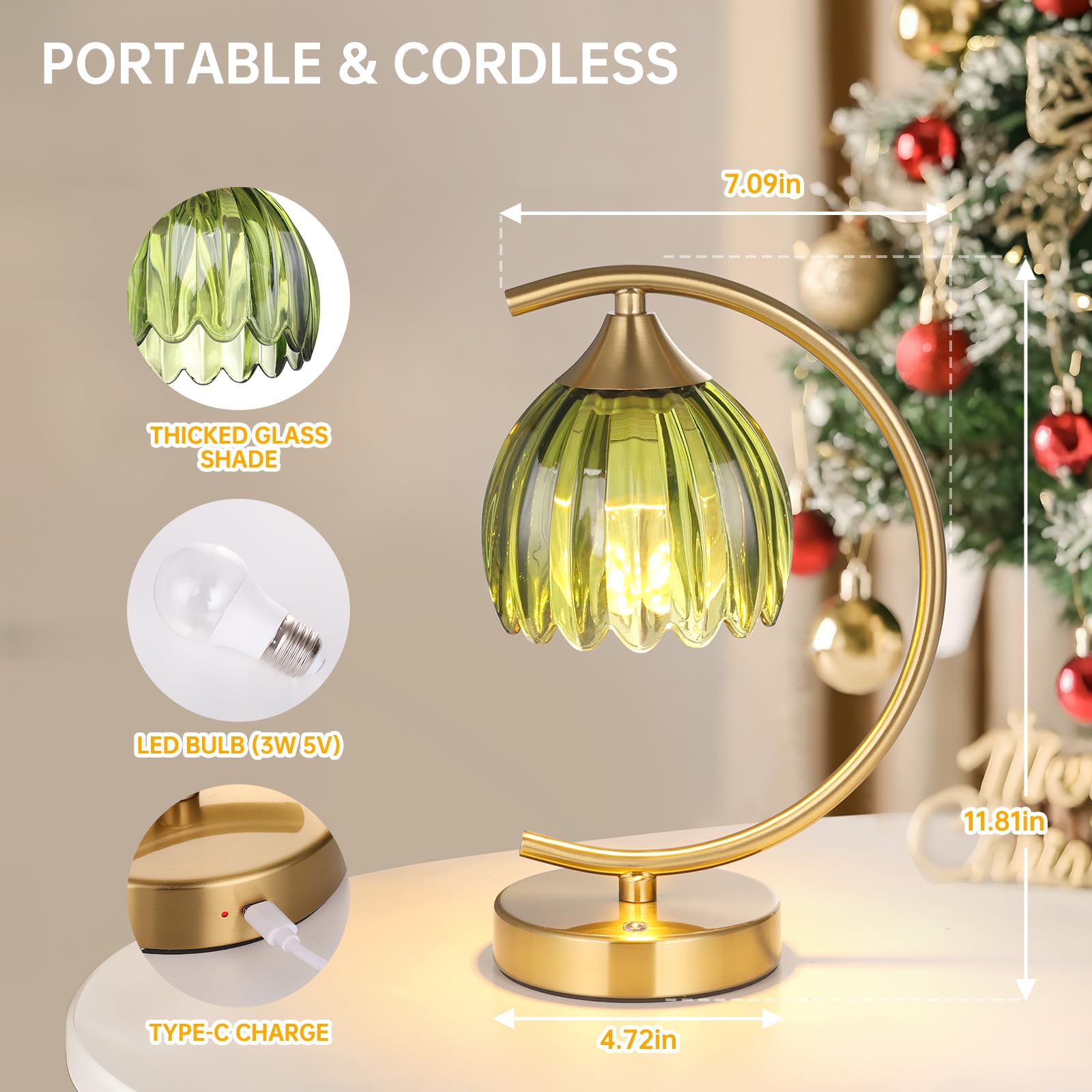 Shenmoyl Tulip lamp brass base combines durability with timeless decor.