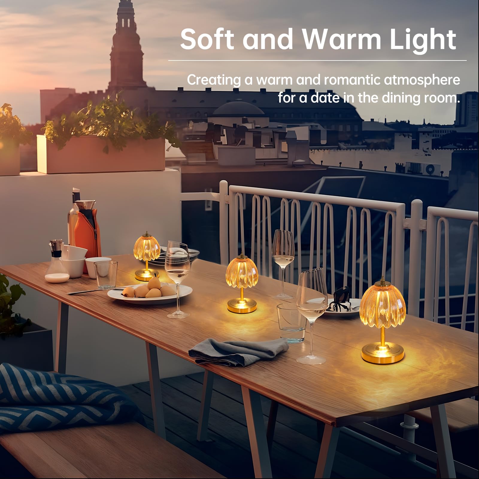 Shenmoyl Tulip Table Lamp portable design suitable for dorms or travel