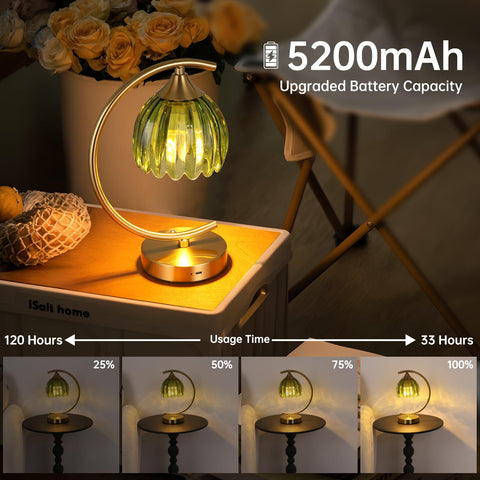 Shenmoyl Tulip lamp touch panel enables quick brightness and color temperature adjustments.