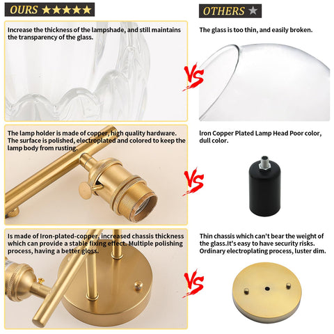 Warm glow from Shenmoyl brass vanity light creating inviting ambiance