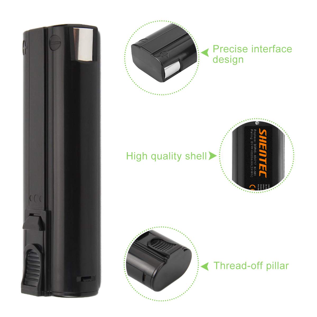 Shentec 6V 4000mAh battery for Paslode 404400/900400, steady power