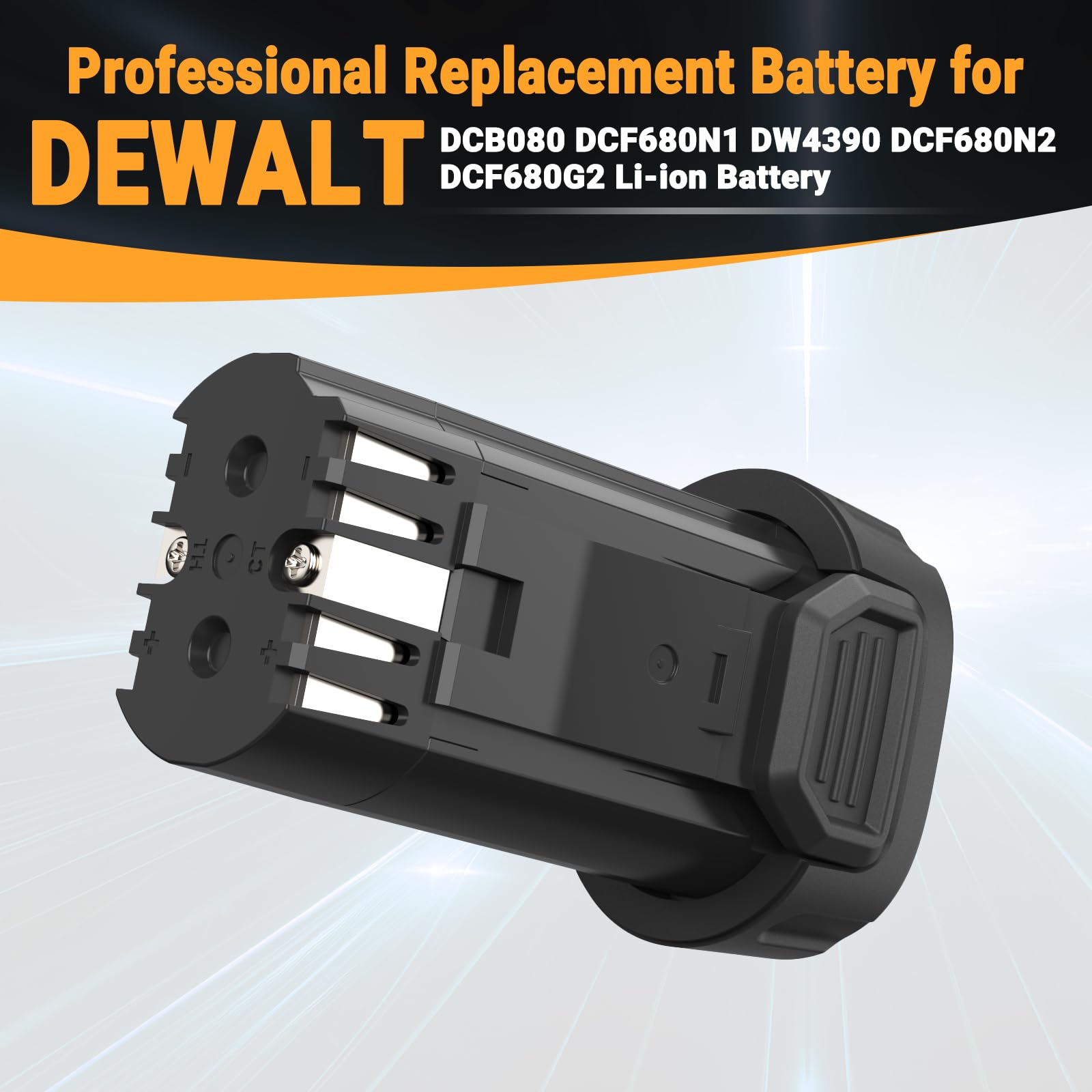 Shentec 8V 1500mAh battery side view highlighting slim profile and balance