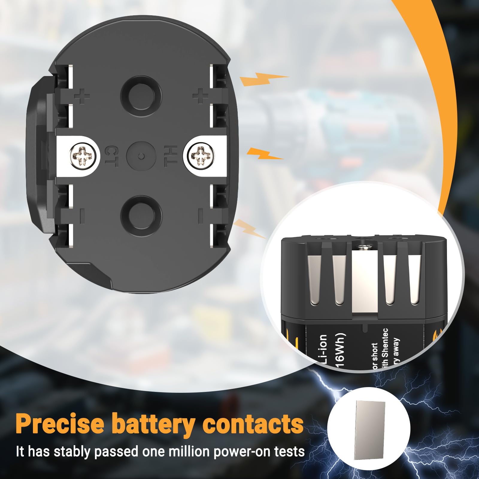 Shentec 8V battery label with CE FCC RoHS certifications for safety