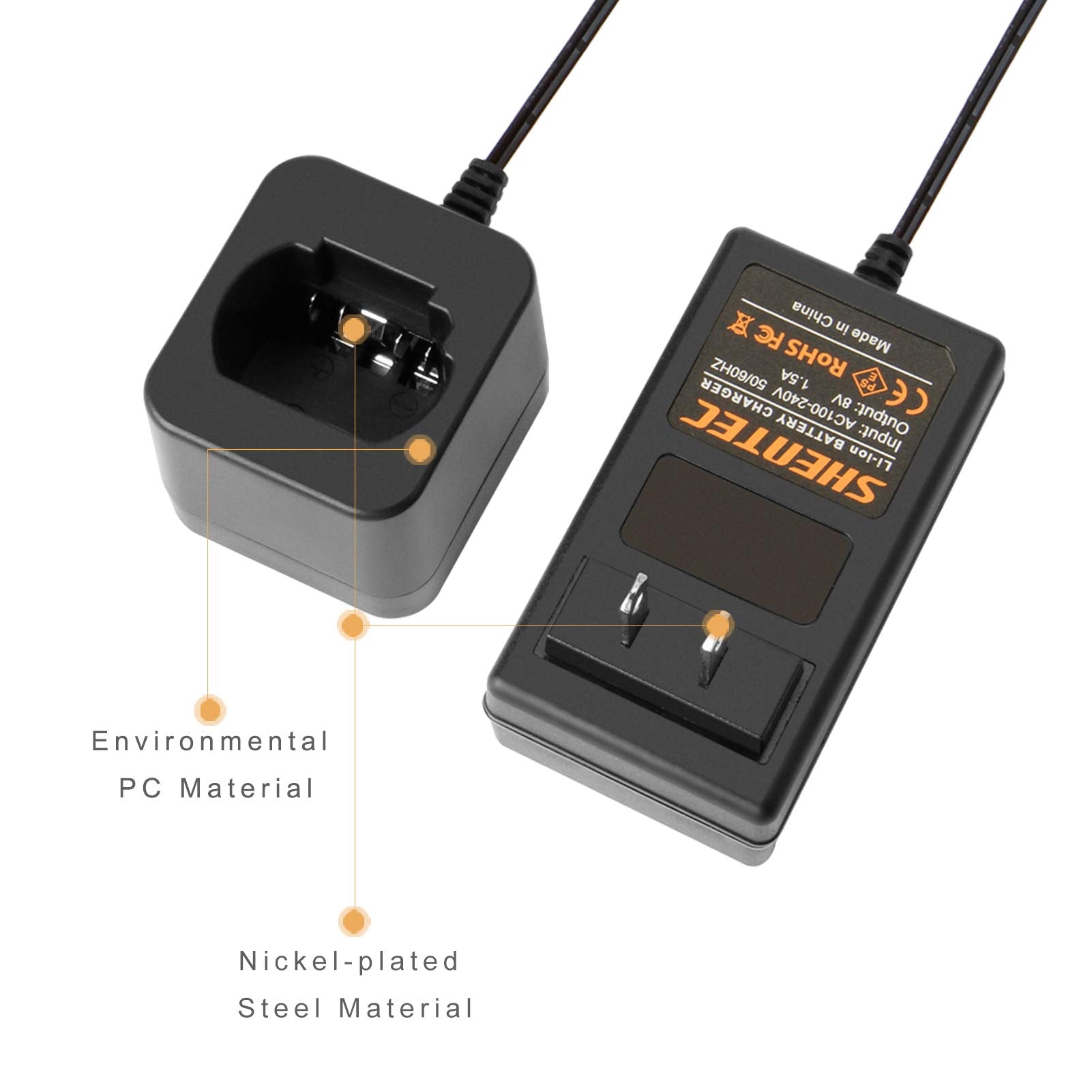 Shentec 8V charger for DEWALT DCF680N2 ensuring safe, balanced charging.