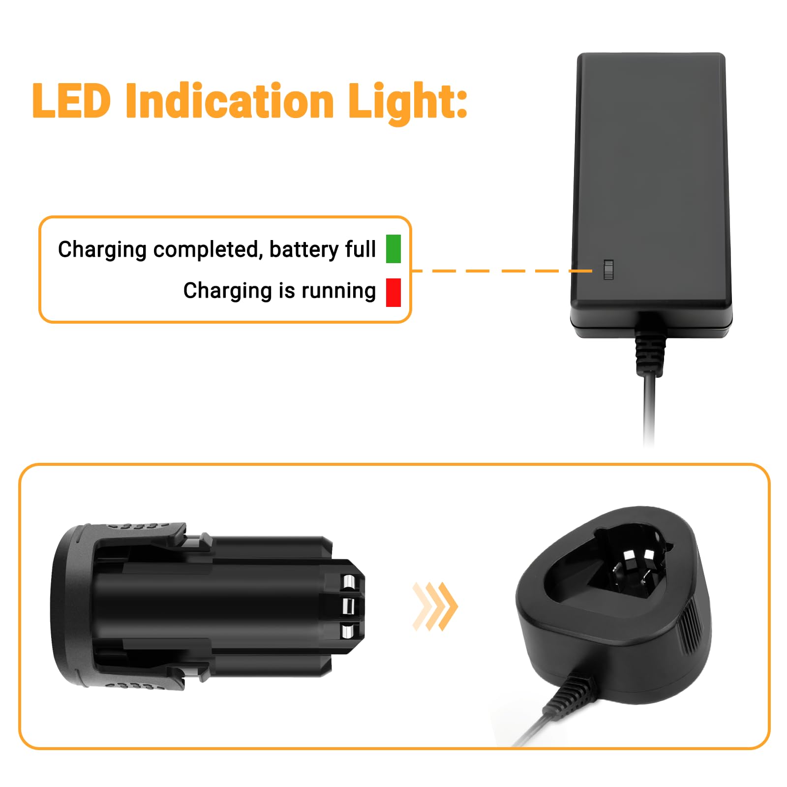 Shentec charger with B812 connector compatibility for Li-ion packs