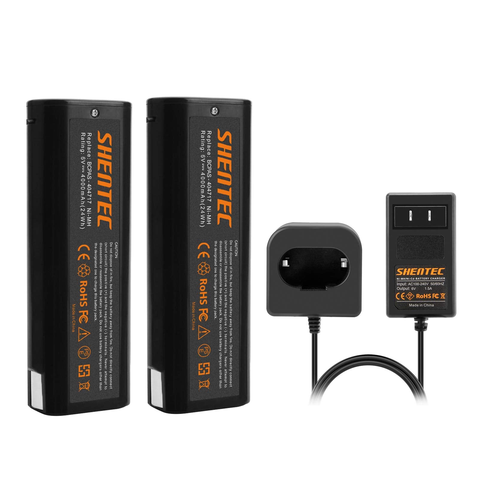 Shentec battery pack shown compatible with Paslode 404717 for extended runtime
