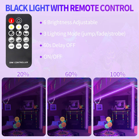 SHGPODA 900 LEDs deliver strong glow for glow parties and decor.