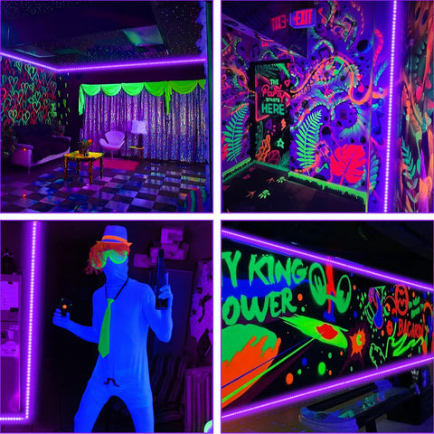 SHGPODA fluorescent decor use cases for posters, tapestries, and outfits