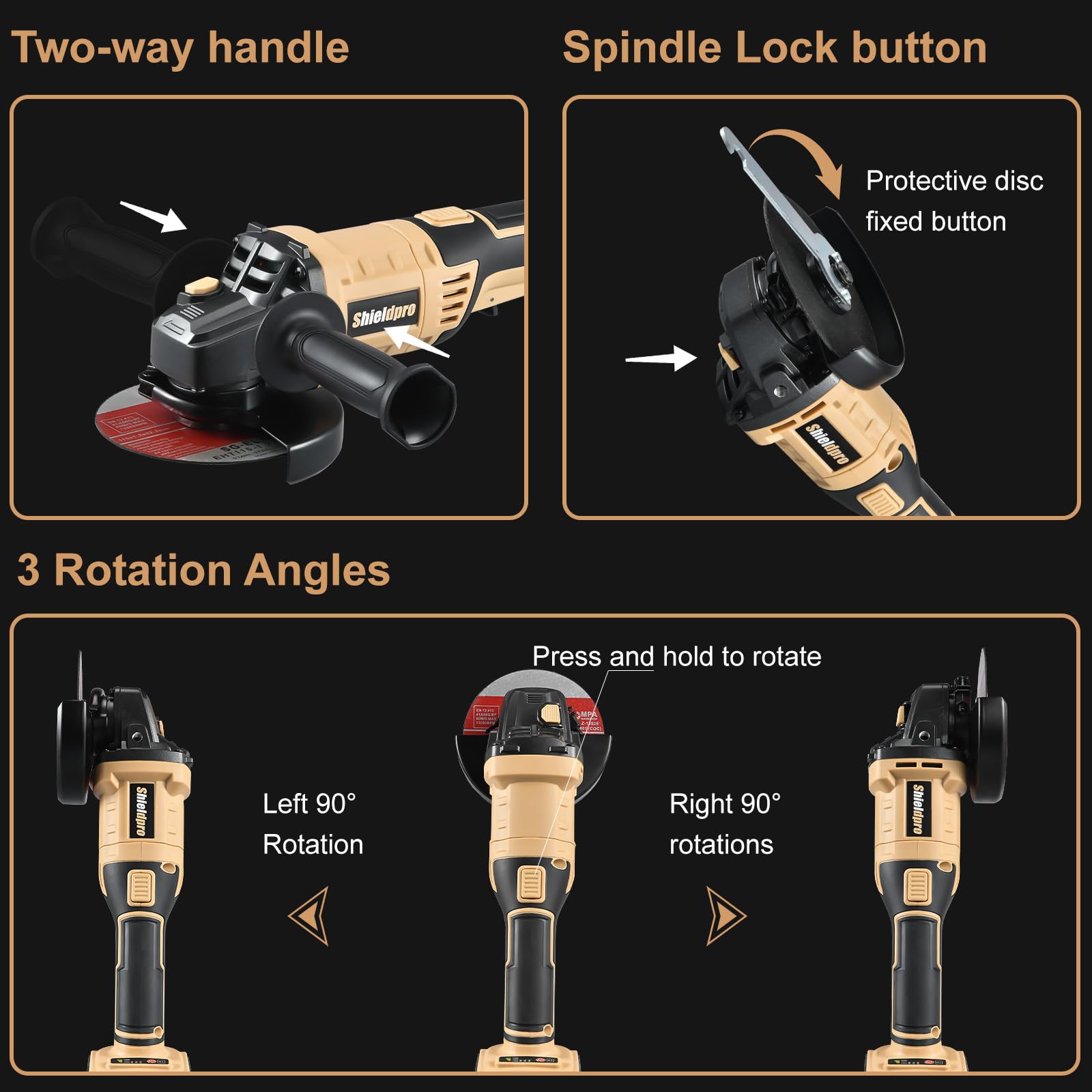 ShieldPro 2x20V battery pack supports long cordless sessions on site.