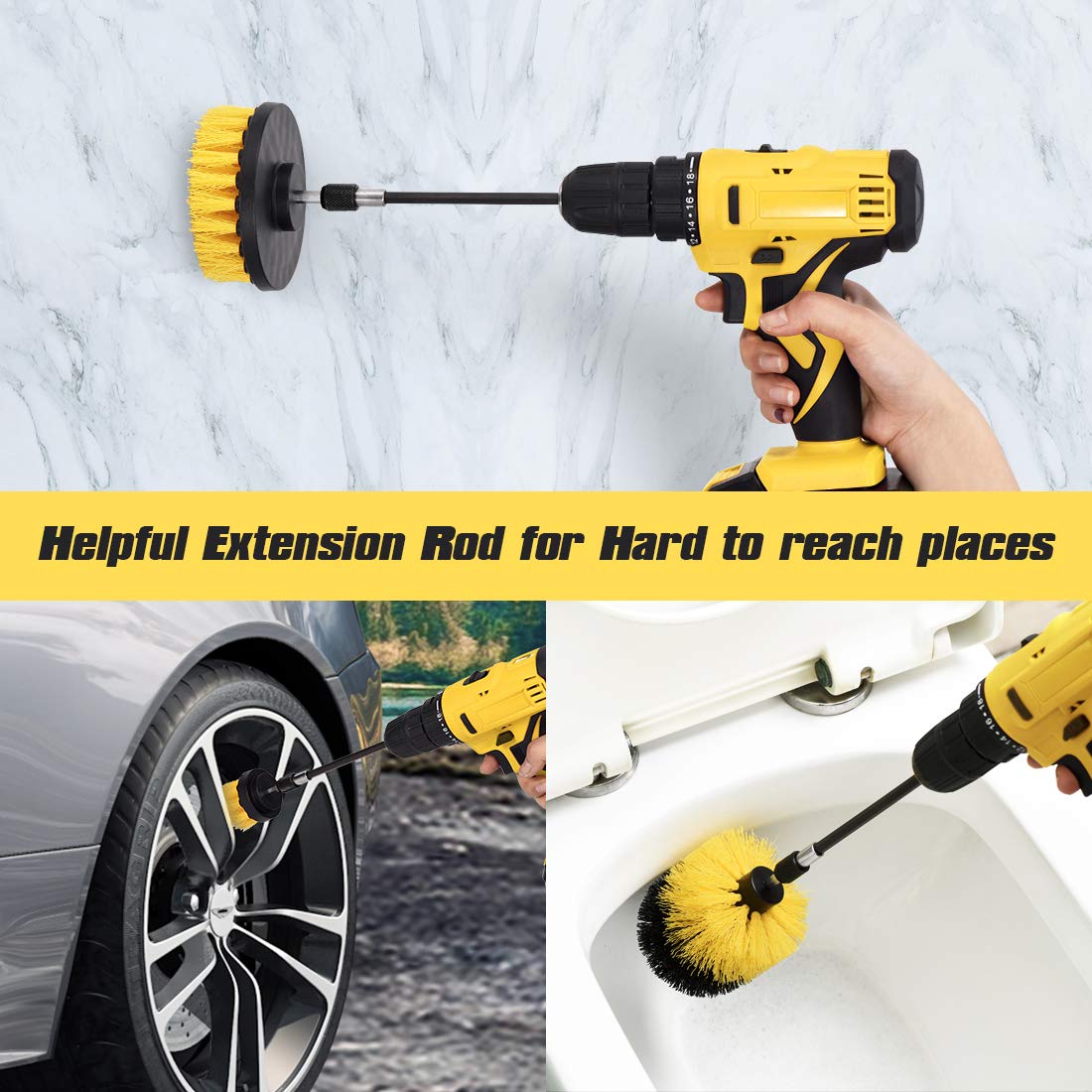SHIELDPRO bathroom scrubbing heads brighten tubs and sinks without scratching
