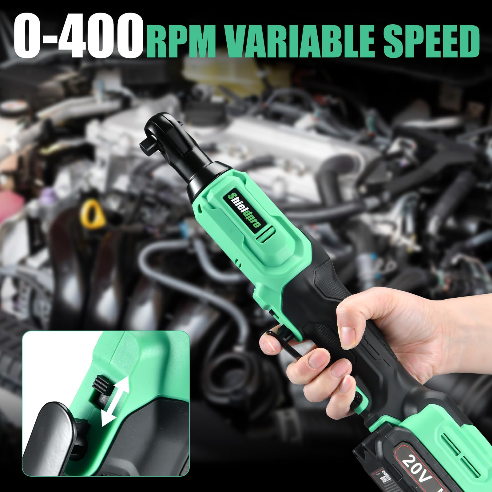 ShieldPro fast charger powering batteries quickly between tasks.