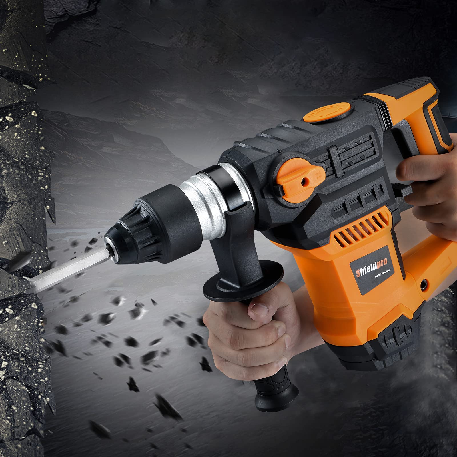 SHIELDPRO handles concrete up to 1-1/4 inch and metal up to 1/2 inch