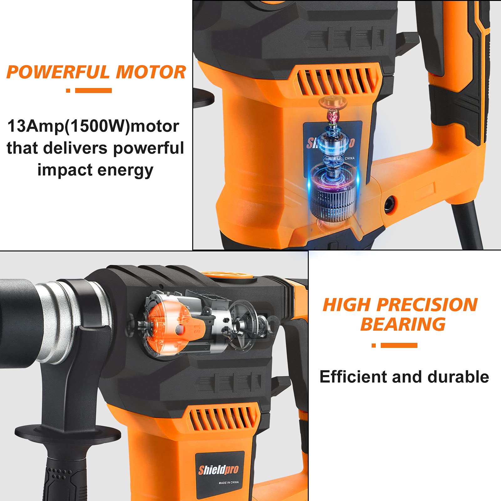 SHIELDPRO ergonomic 360 handle for comfortable, adjustable operation