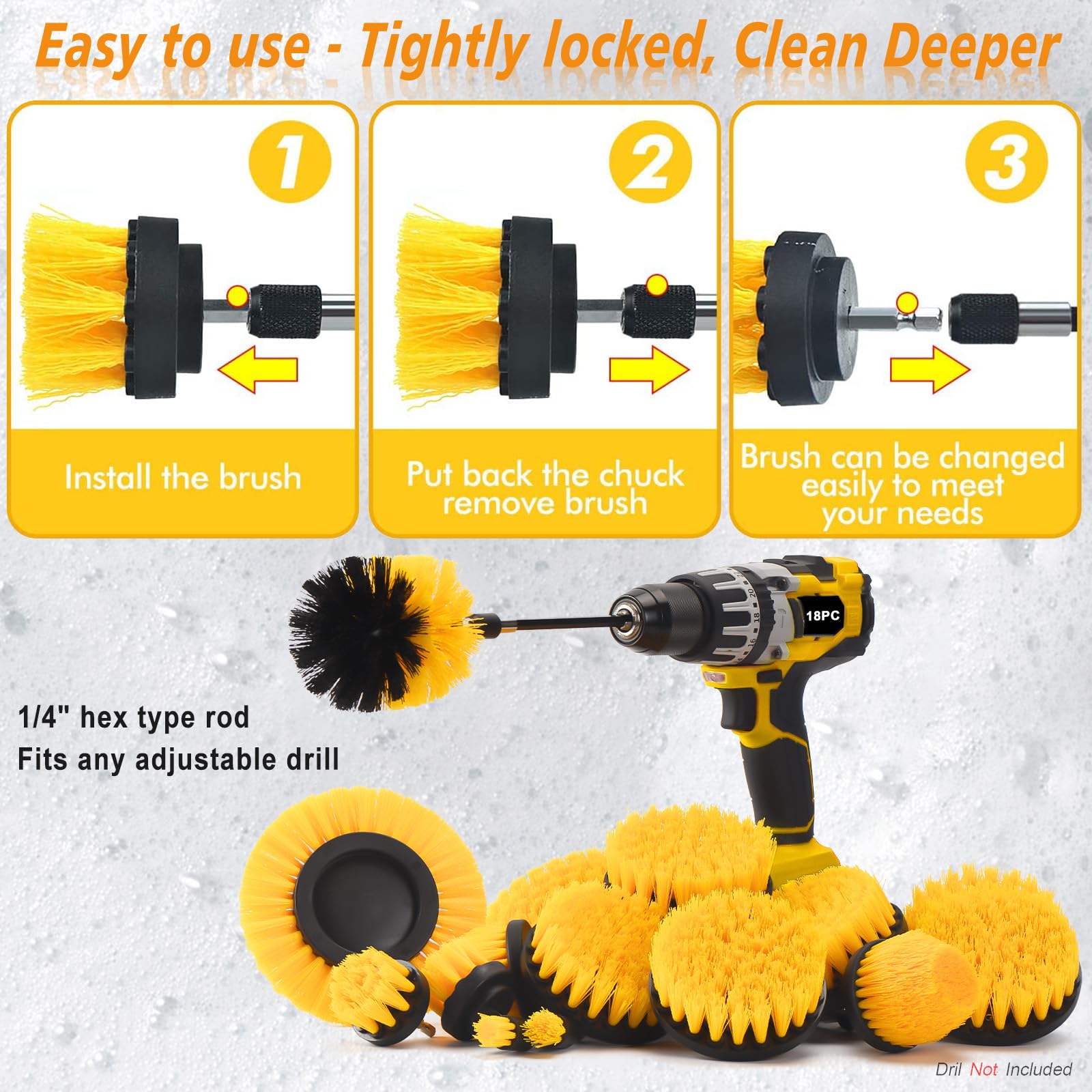 SHIELDPRO nickel-plated shaft resists moisture during heavy scrubbing
