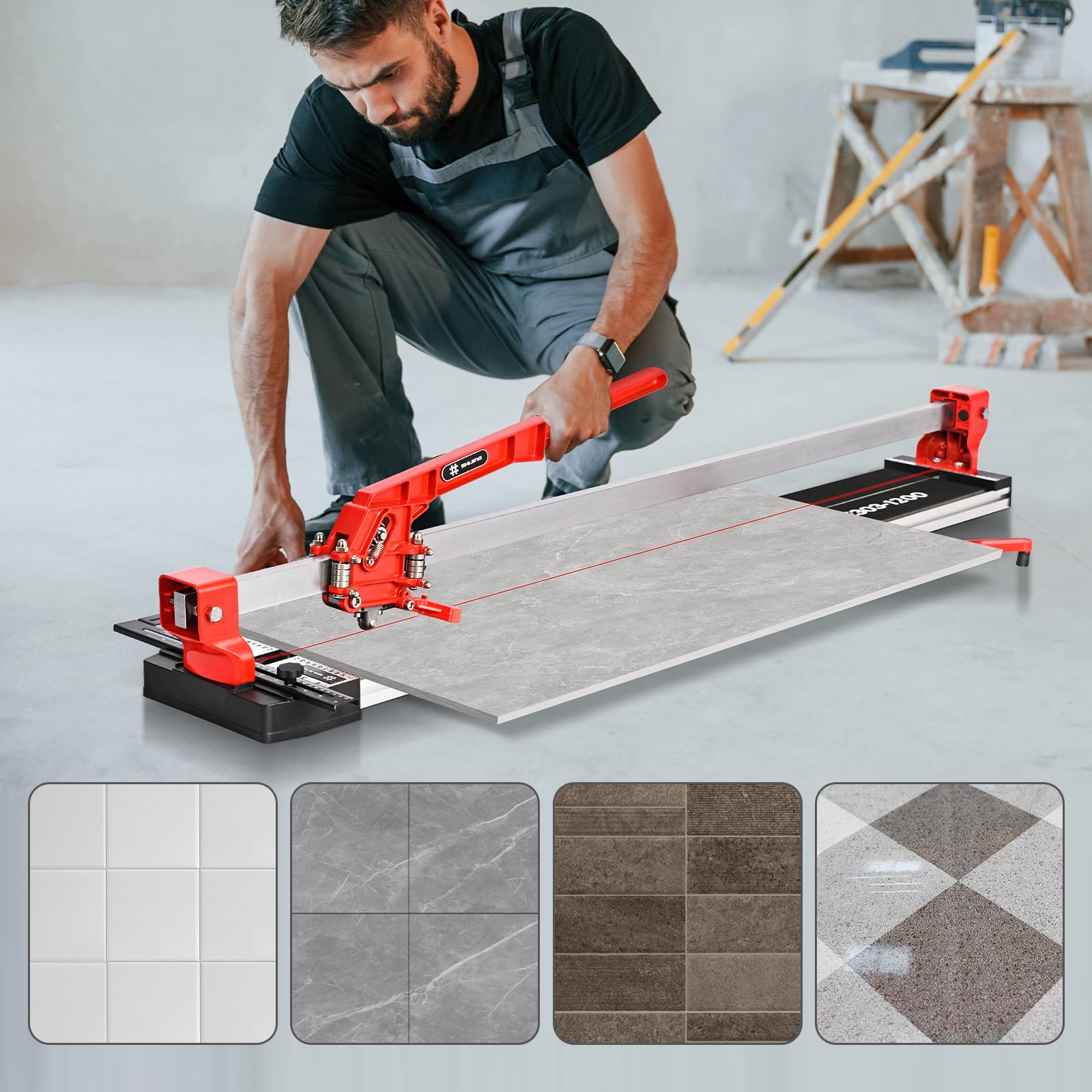 Precision cutting platen enabling varied tile thickness cuts