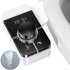 Shikitek bidet attachment ultra-slim black fits standard toilets without bulk.
