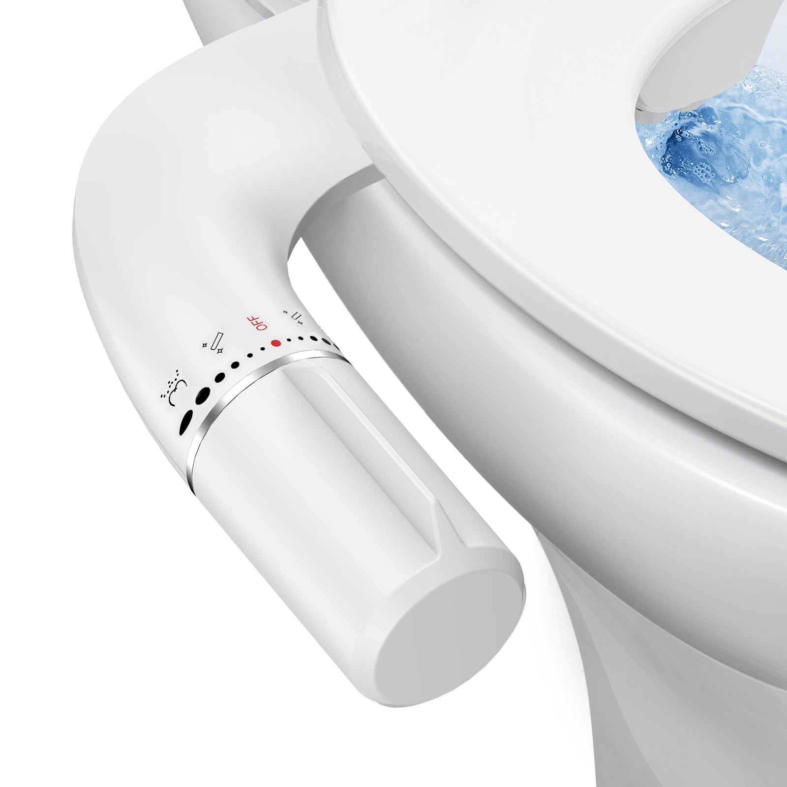 Shikitek bidet attachment with ultra-slim profile designed for easy seating comfort