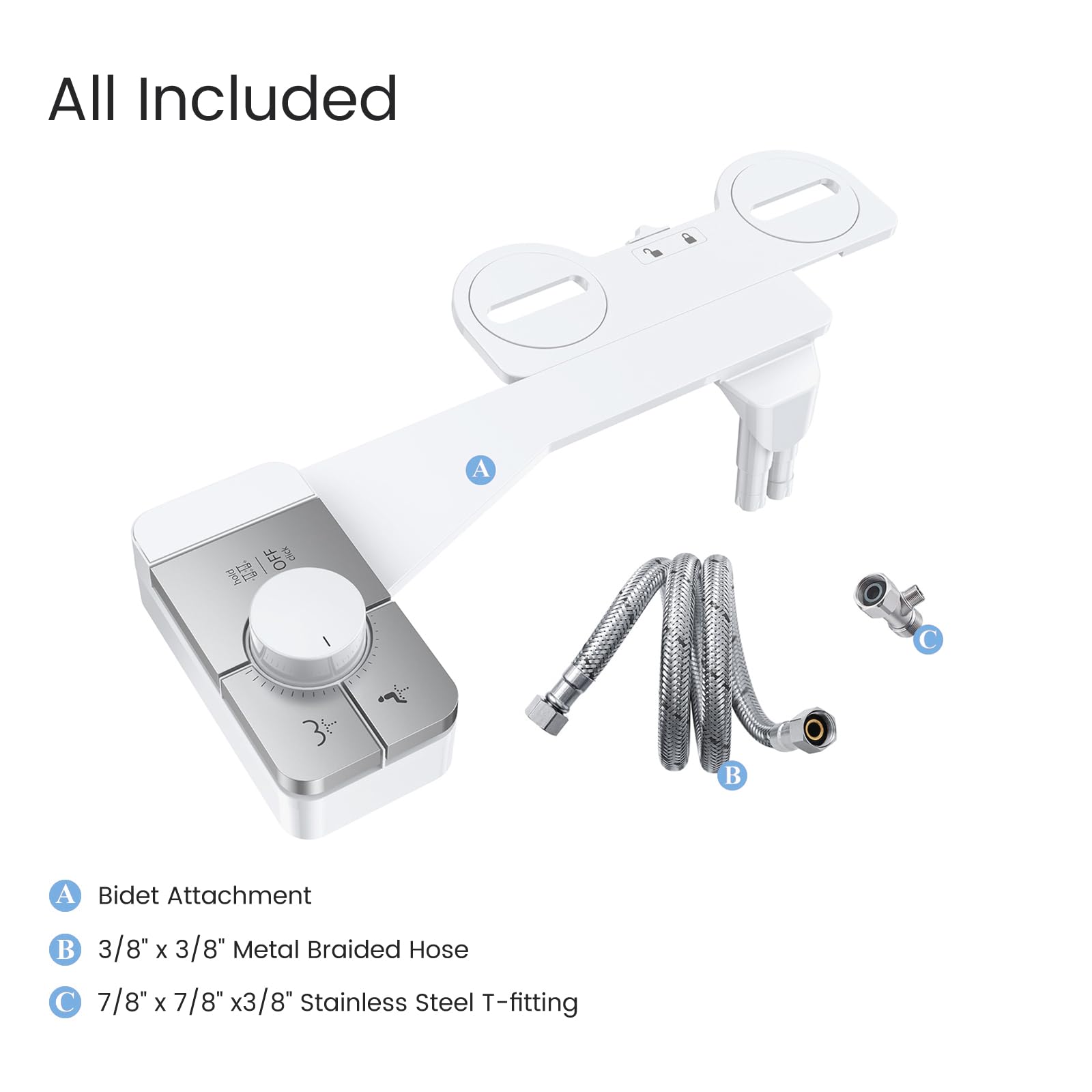 Shikitek fits most toilets thanks to its slim design.