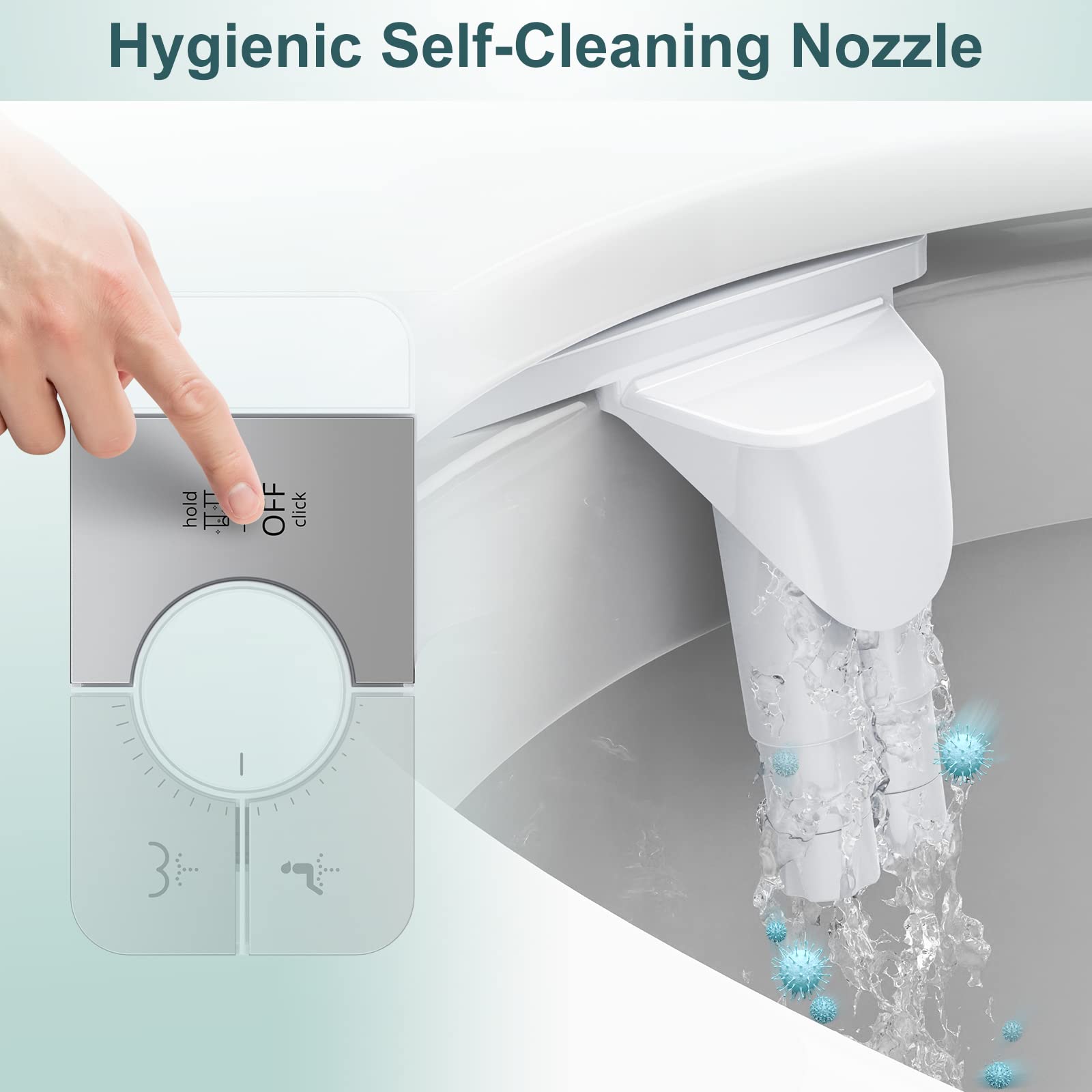 Shikitek self-cleaning nozzle provides a fresh spray with less maintenance.