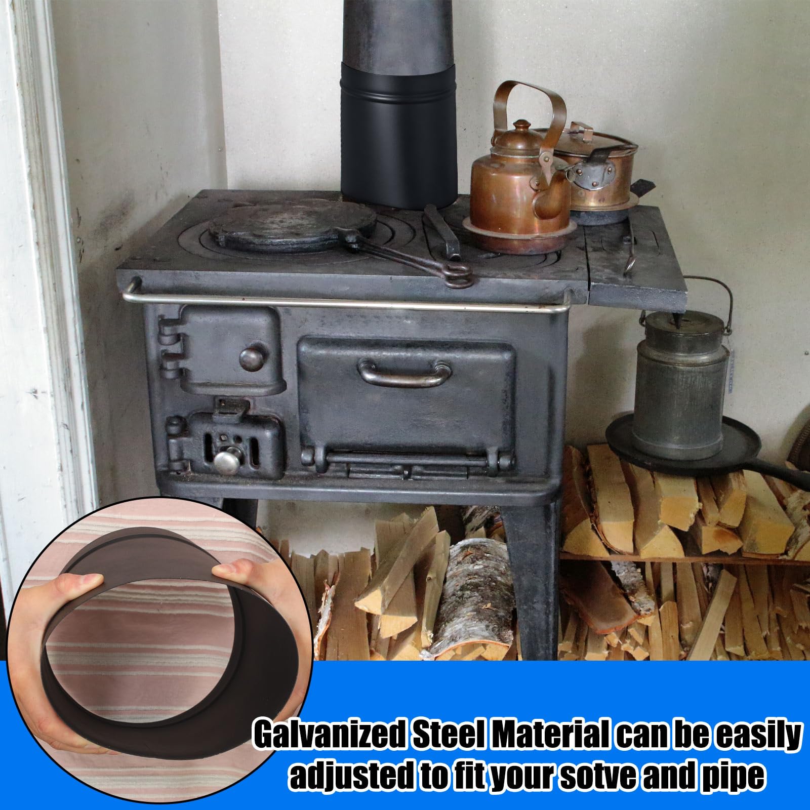 Shimeyao black finish resists corrosion and high temperatures in wood stoves