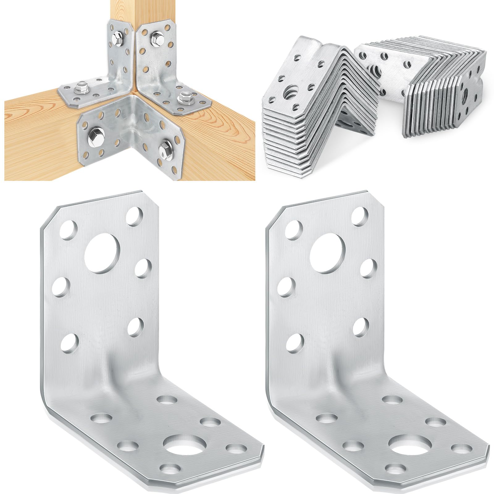 Shimeyao L-bracket 50-pack right-angle brackets reinforce shelves discreetly