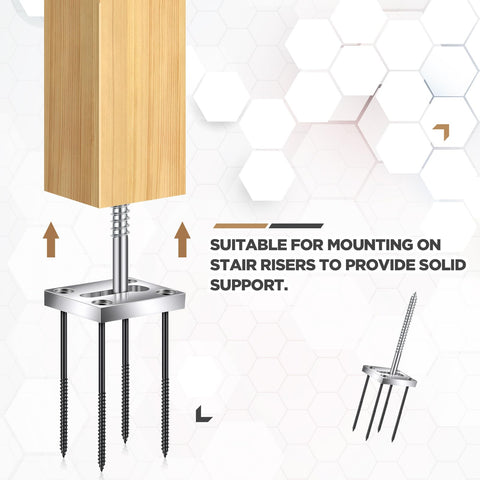 Shimeyao long screws provide durable attachment to stairs and tile.