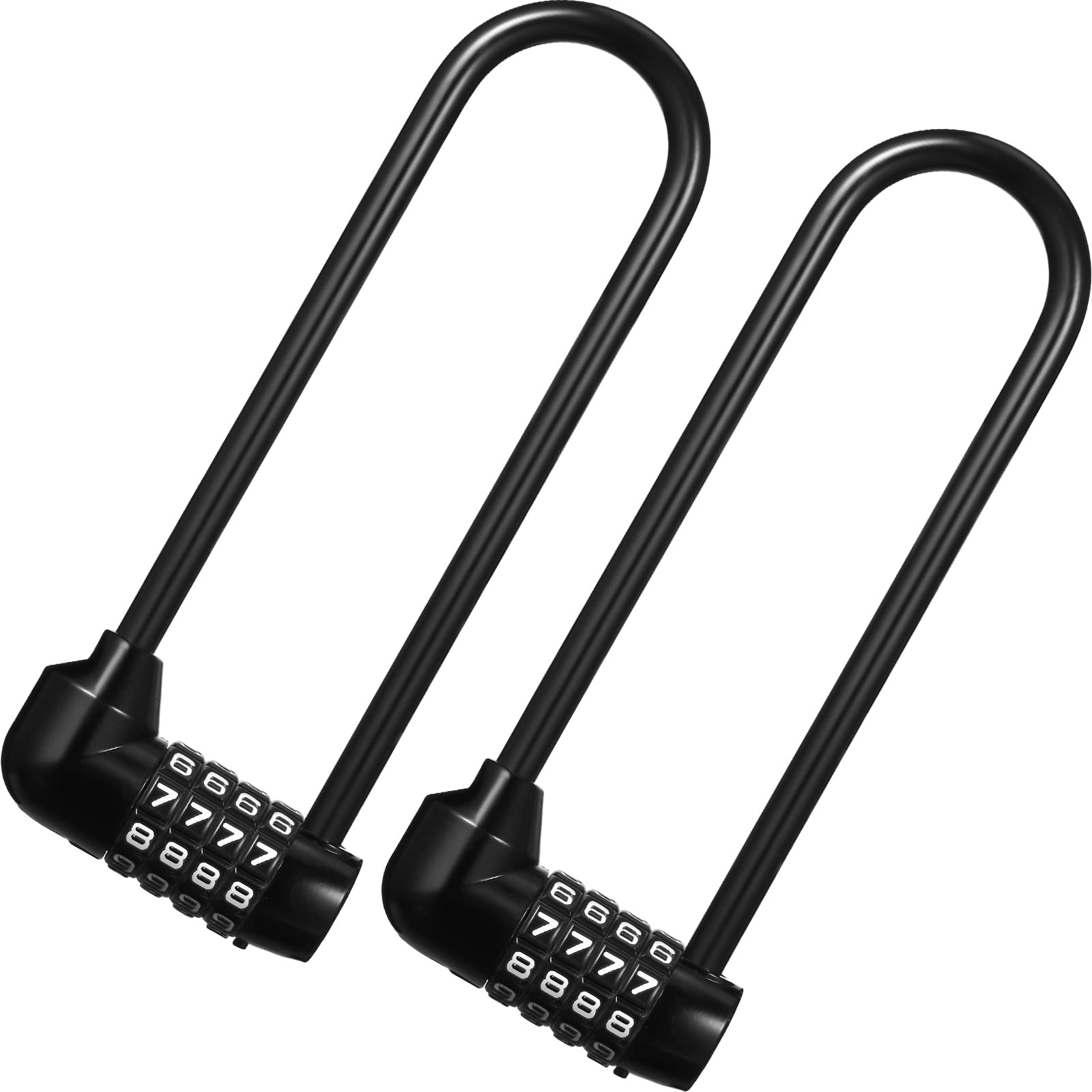 Shimeyao two-piece 6-inch padlocks with long shackles for lockers and gates