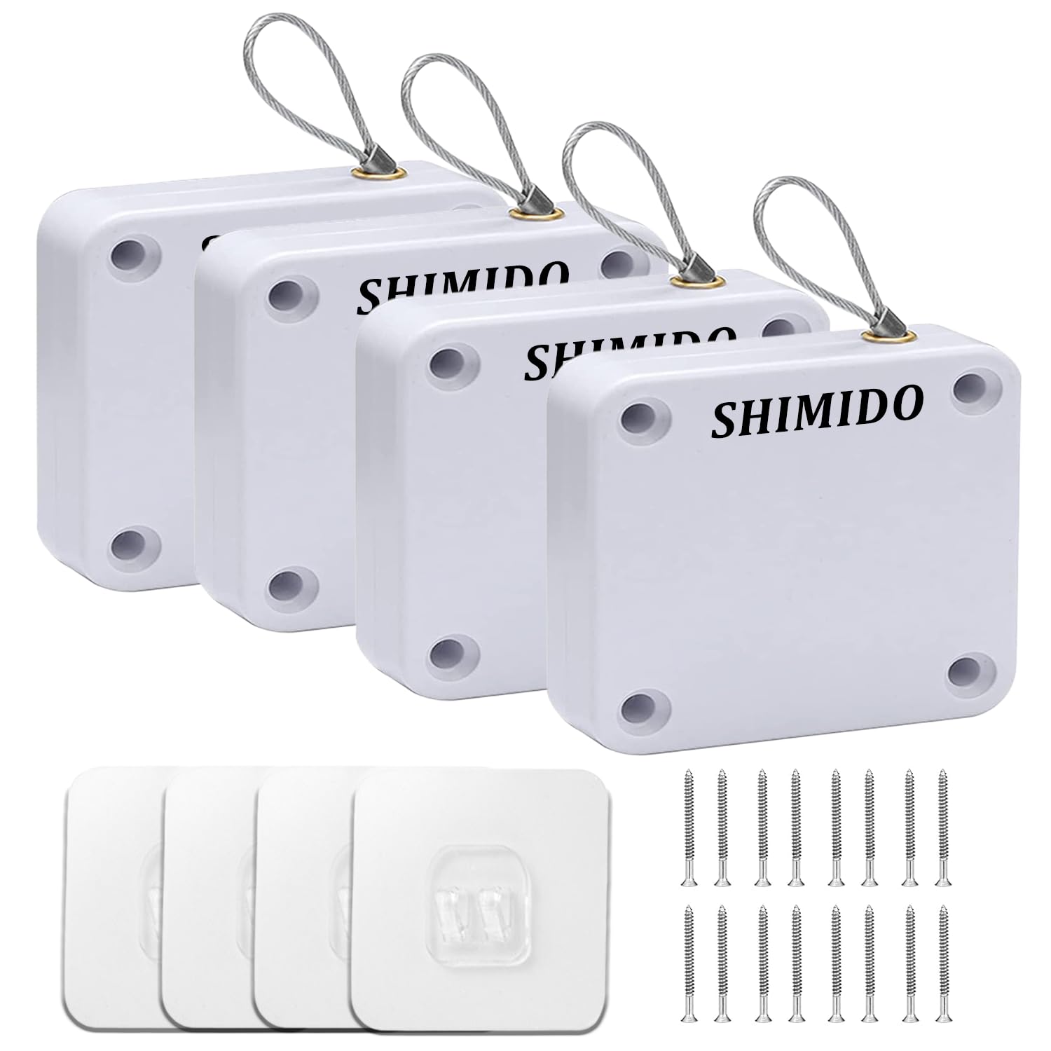 SHIMIDO door closer in retractable pull action with 1000g strength for secure closure