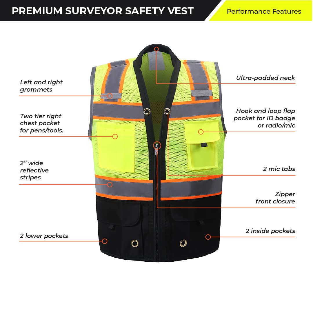 Shine Bright Safety Vest built with lightweight breathable mesh for warm days
