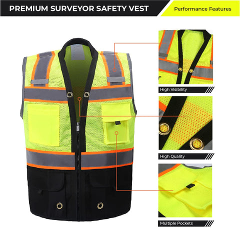Shine Bright vest showing reflective straps for enhanced low-light visibility