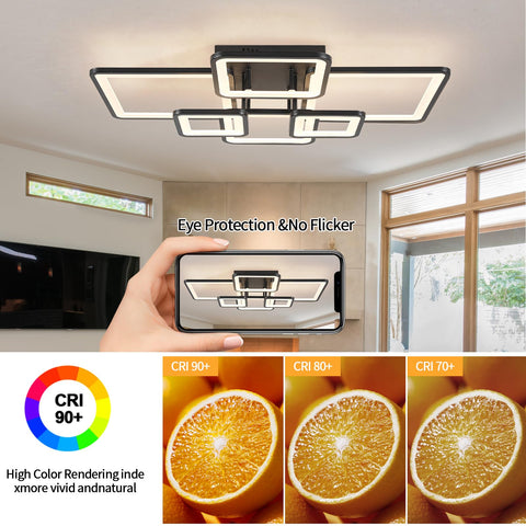 Shine LUEST 6-ring design with 3000-6000K range, adapt to mood.