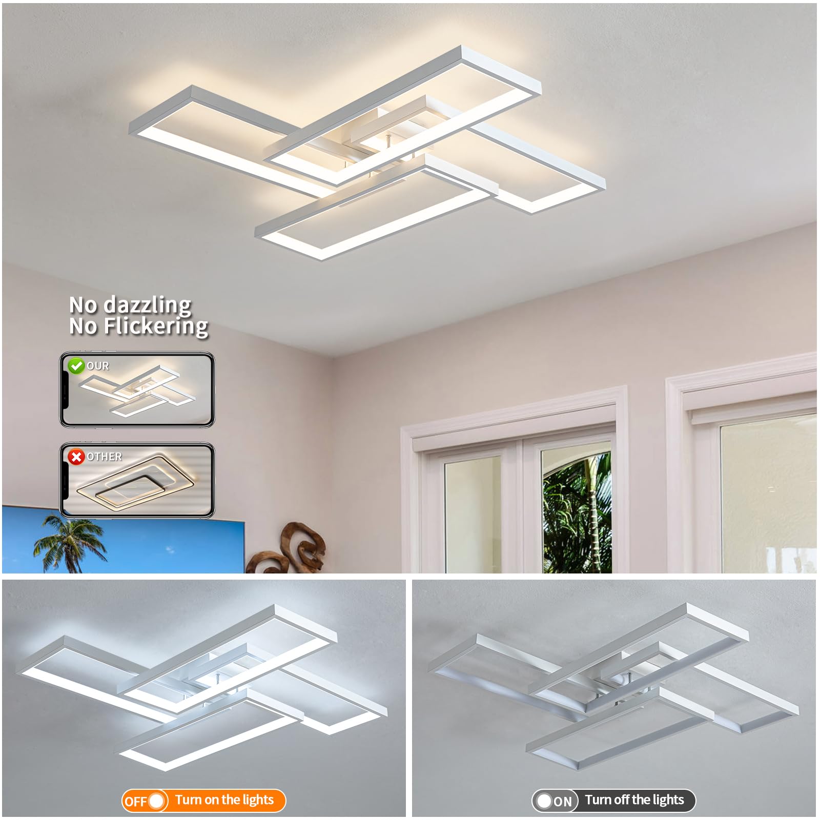 Shine LUEST durable LED ceiling light with waterproof and dustproof build.