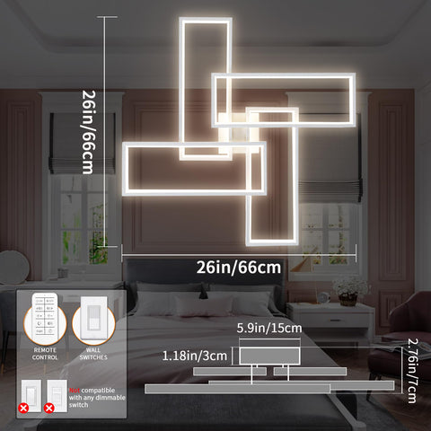 Shine LUEST energy-saving LED ceiling light reduces power use.
