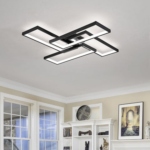 Shine LUEST four-ring LED lighting delivers bright, even illumination for living rooms