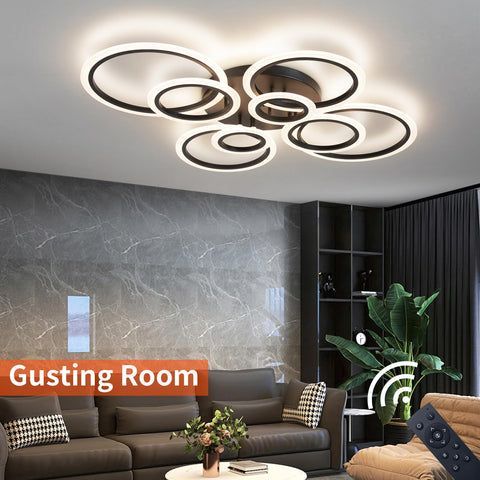 Shine LUEST low-profile fixture suitable for bedrooms, living rooms, and dining areas.