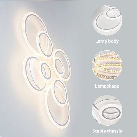 Shine LUEST semi-flush mount design fits low ceilings gracefully.