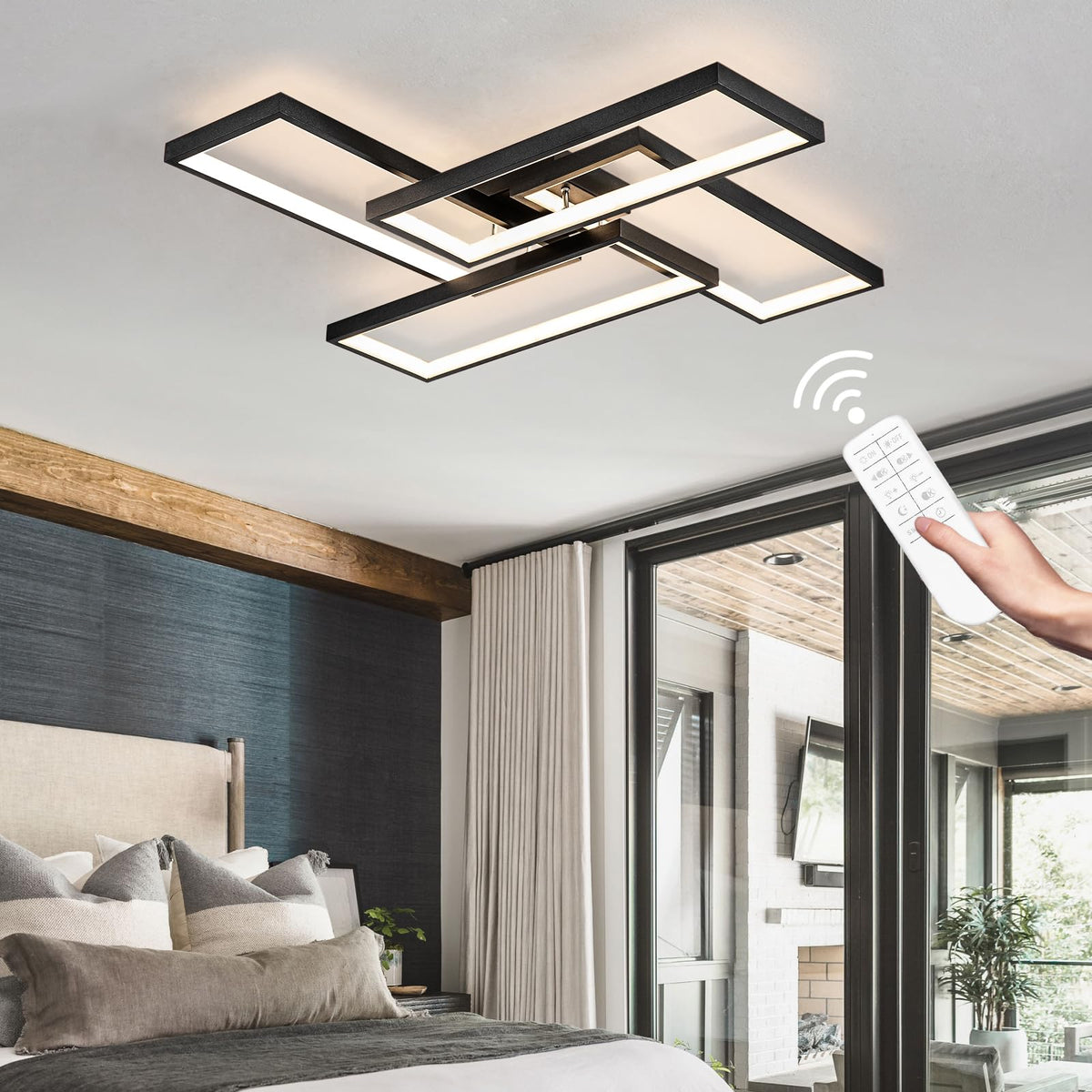 Shine LUEST square ceiling light with simple design enhances modern interiors