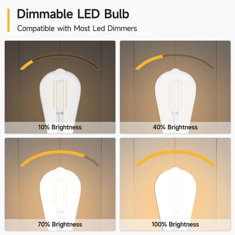 SHINESTAR E26 medium-base vintage filament bulbs for chandeliers