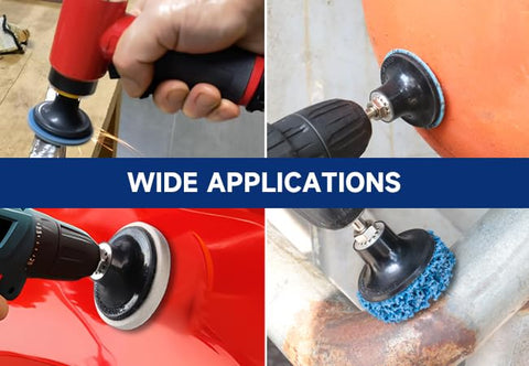 Shineboc fast-change sanding system showing quick twist connect design.