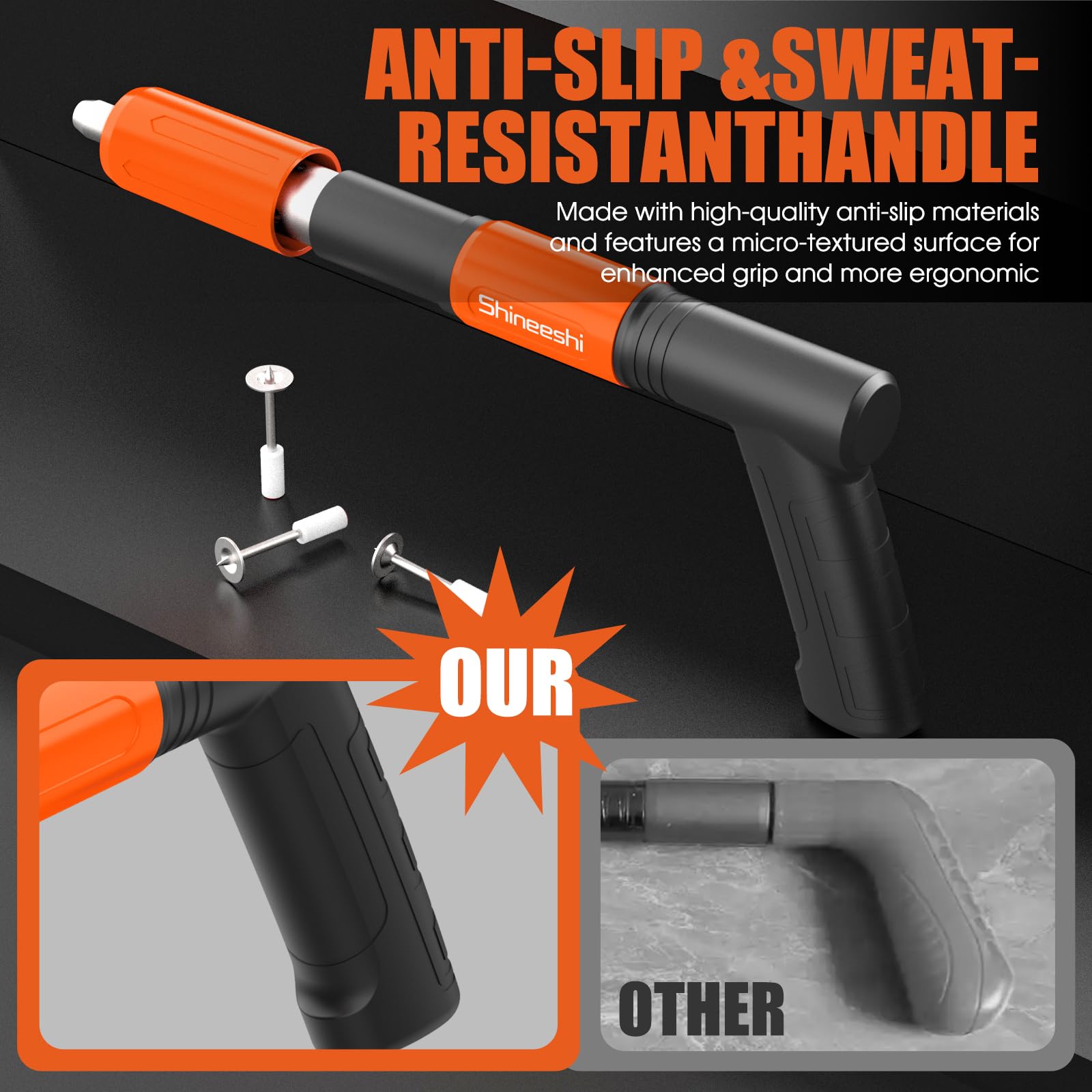 Shineeshi nail gun kit requires no electricity for cordless use indoors outdoors