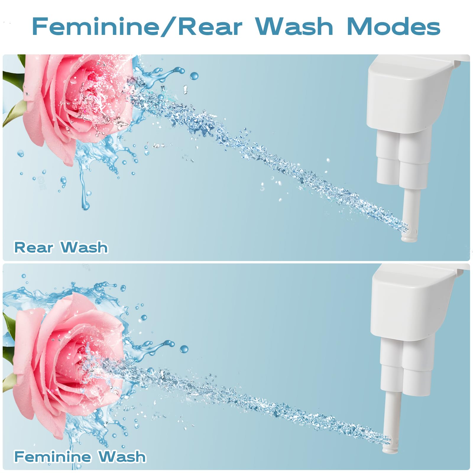 Shineforu Ultra-Slim Bidet attachment side knob for easy water control