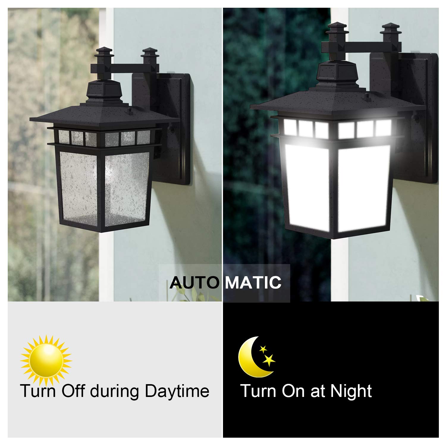SHINE HAI 5000K bulbs render vivid colors in a courtyard setting.