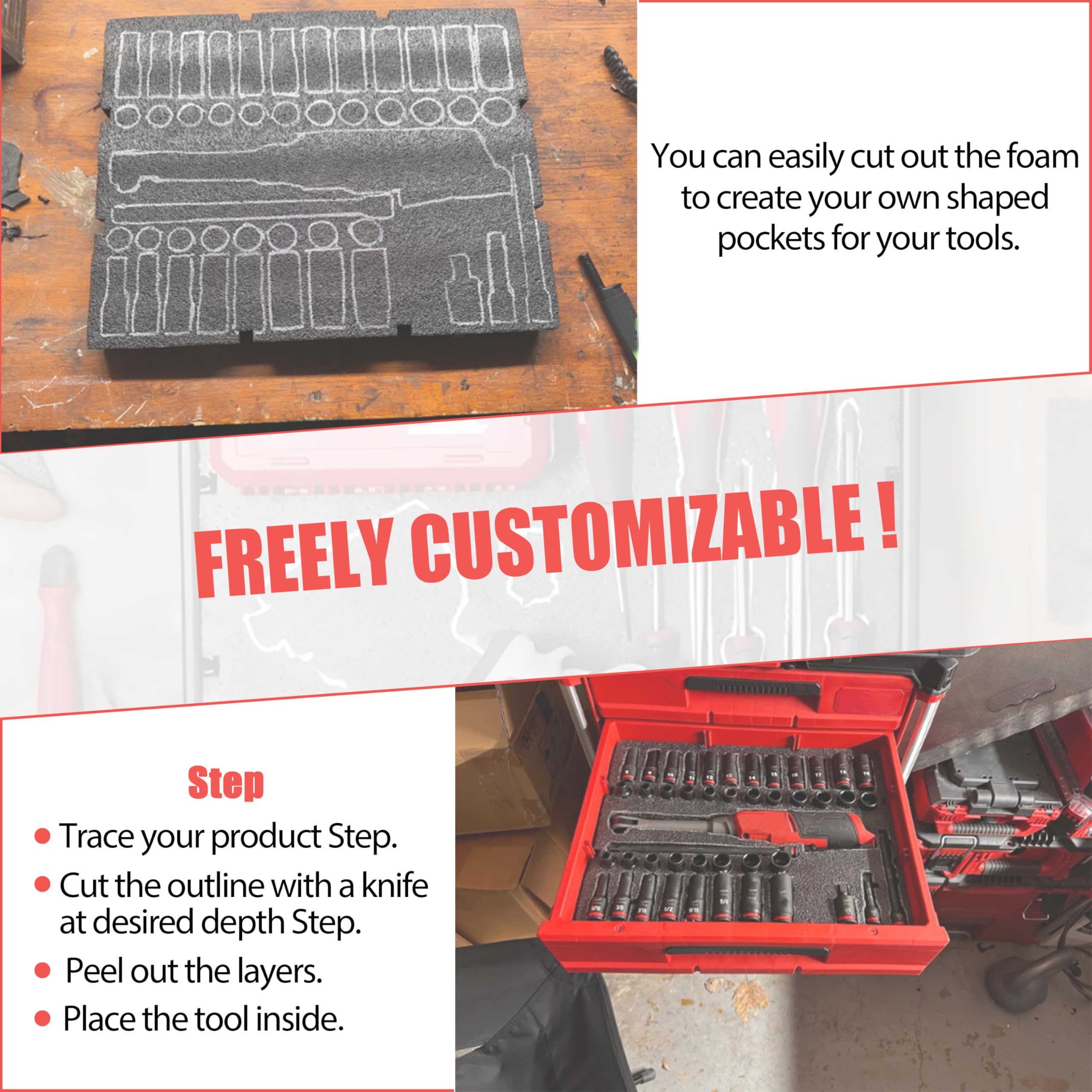 Shinelan inserts maximize Packout drawer space and organization efficiency