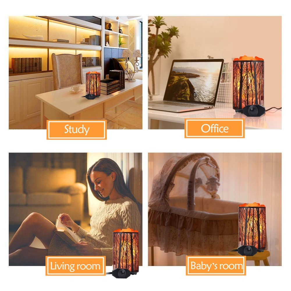 Shineled Salt Lamp may help counterbalance EM radiation feel in a busy space