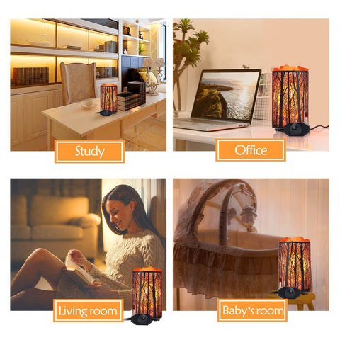 Shineled Salt Lamp may help counterbalance EM radiation feel in a busy space