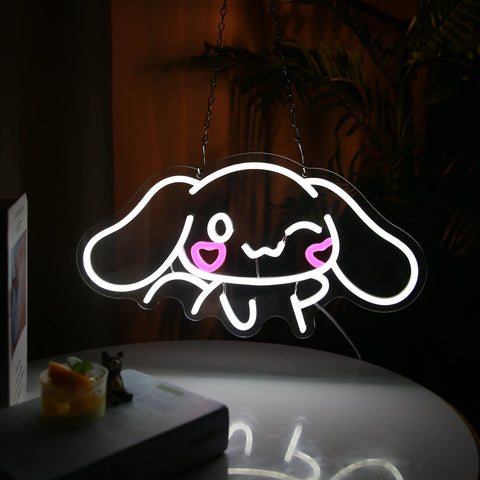 SHINEMYWAY Cinnamoroll neon sign ideal as a playful birthday gift or wall art.
