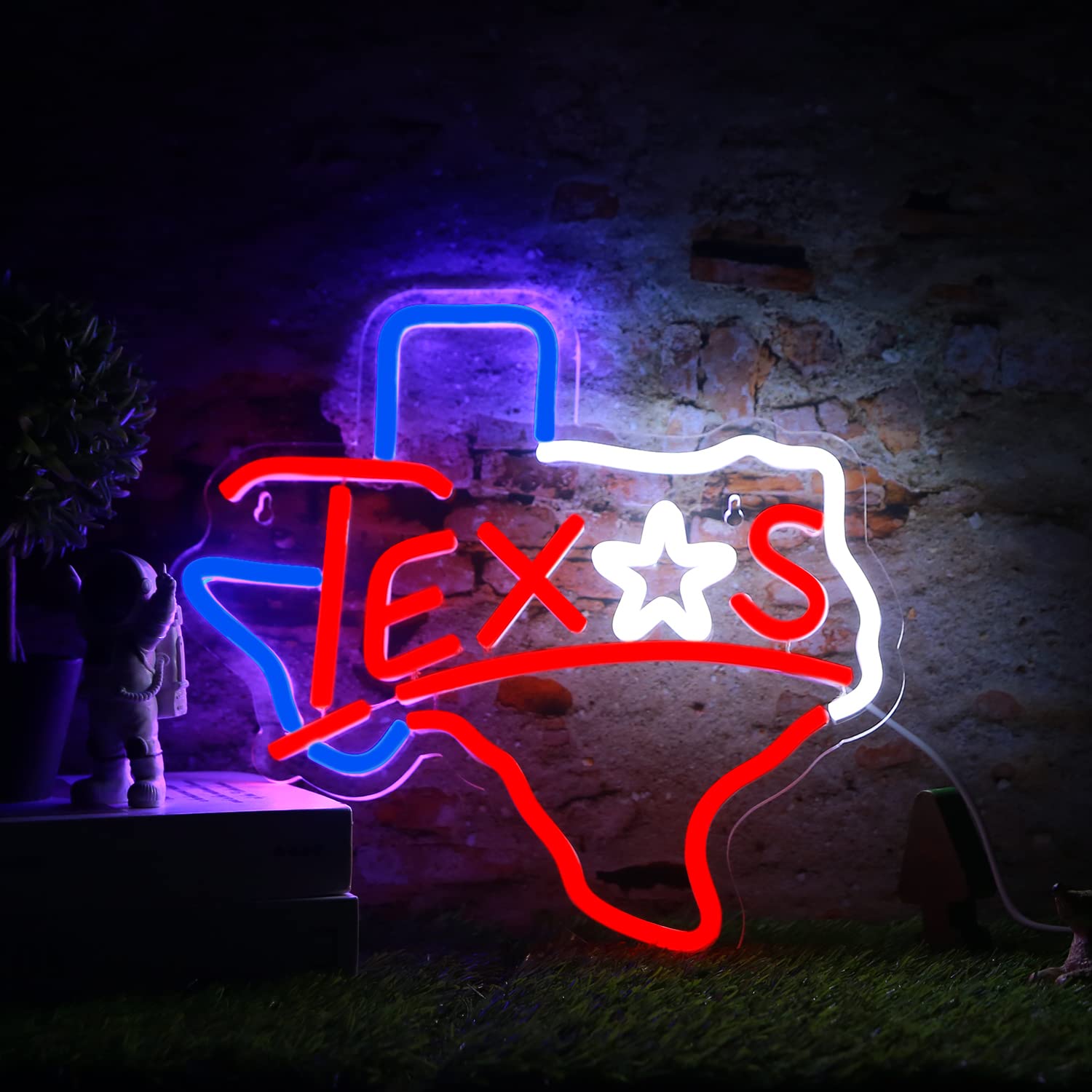 SHINEMYWAY Neon wall art is maintenance-free and quick to plug in.