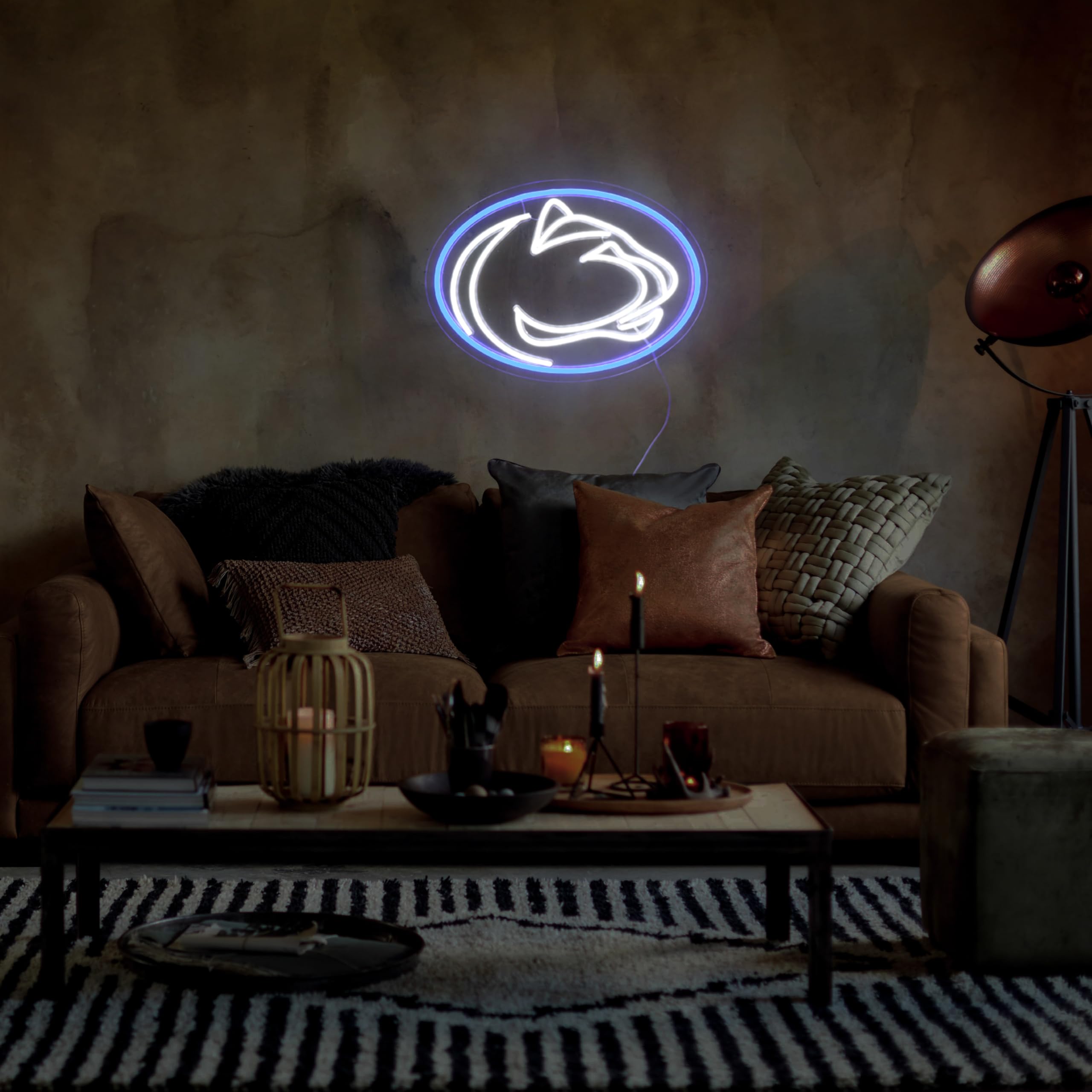 SHINEMYWAY Pen State neon sign for game room, bold wall accent