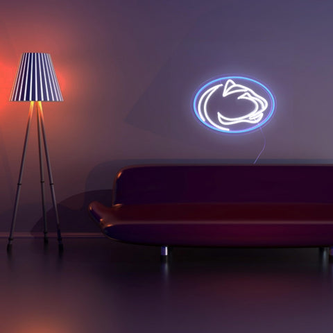 SHINEMYWAY Pen State neon sign man cave, standout wall art