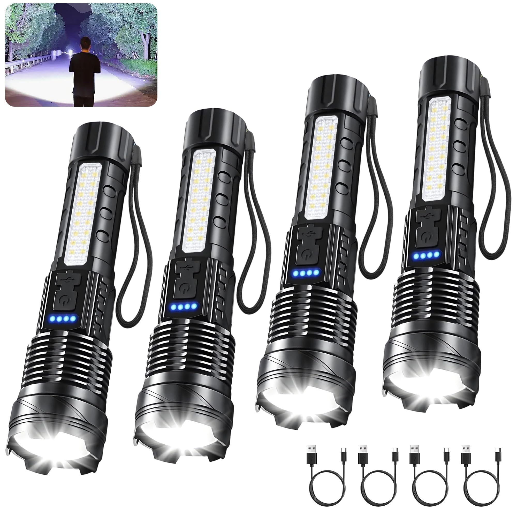 ShineRover 4Pack front view highlighting compact, ready-to-access flashlights for outdoor use.